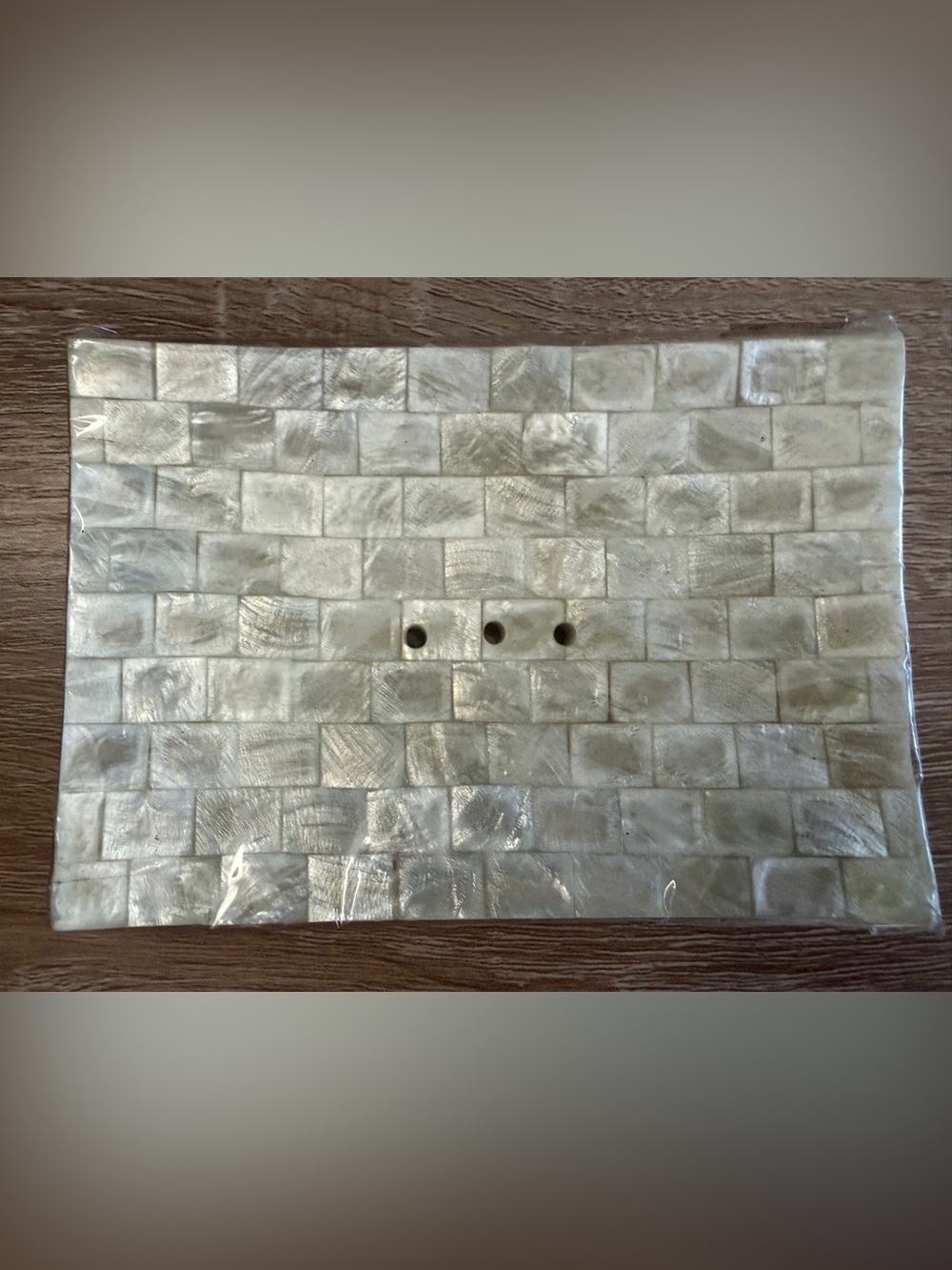 Mother of pearl bathroom soap dish